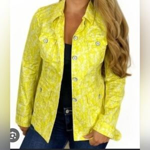 CAbi Stylish Yellow Women's Jacket Small PTP 18 EUC